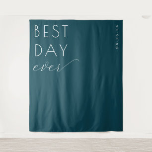 Sophisticated Teal Typographic Tapestry