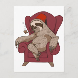 Sophisticated Three Toed Sloth Postcard