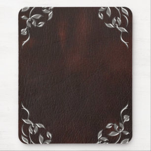 Sophisticated Western Leather Wedding Mouse Pad