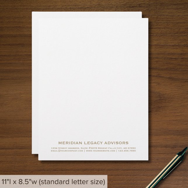 Sophisticated White and Gold Business Letterhead (Creator Uploaded)
