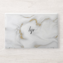 Sophisticated White Marbel HP Laptop Skin