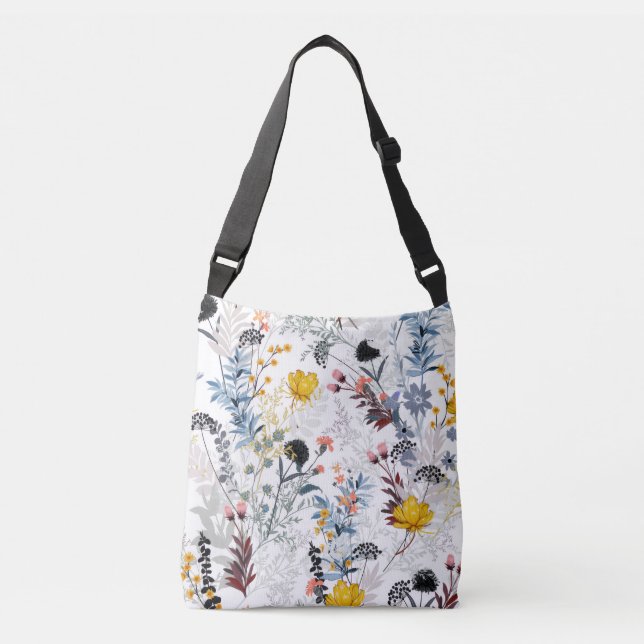 Sophisticated Wildflower Meadow Tote Bag (Front)