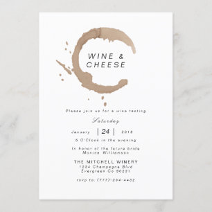 Sophisticated Wine & Cheese   Invite