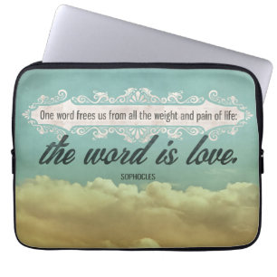 Sophocles Inspirational Quote "Love" Laptop Sleeve