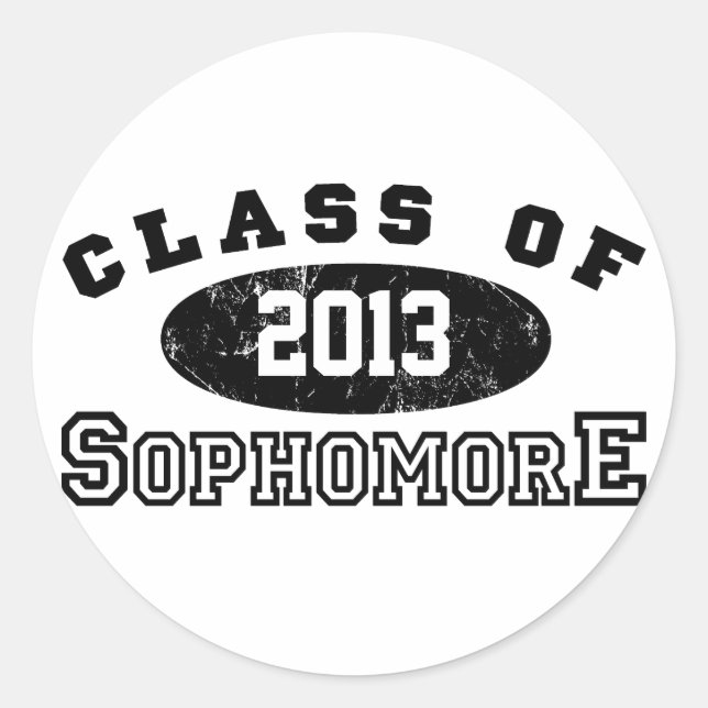 Sophomore Class Of Classic Round Sticker (Front)