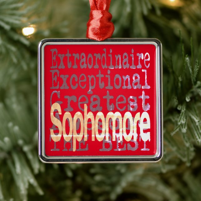 Sophomore Extraordinaire Metal Ornament (Tree)
