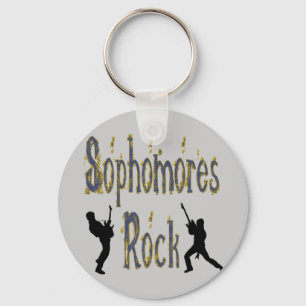 Sophomores Rock - Guitar Players Key Ring