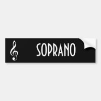 Soprano Music Bumper Sticker Gift