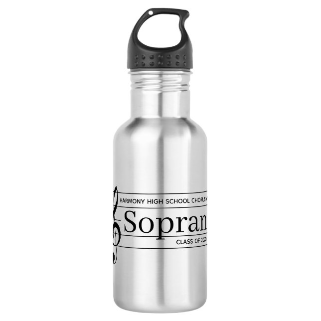 Soprano Singer Musical School Name Graduation Year 532 Ml Water Bottle (Front)
