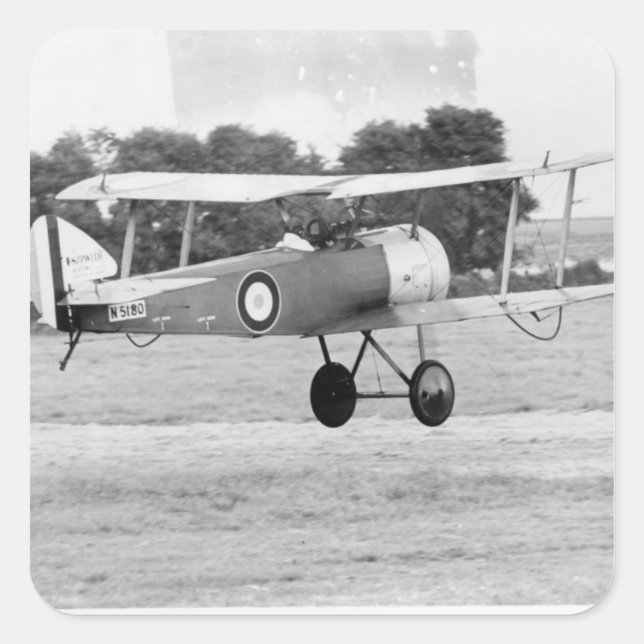 Sopwith Aircraft Taking Off Square Sticker (Front)