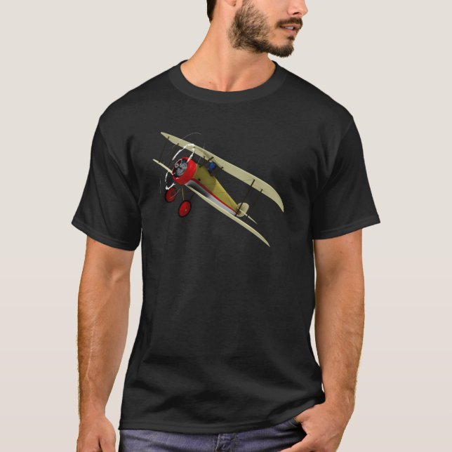 Sopwith Camel and Pilot T-Shirt (Front)