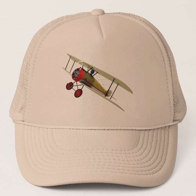 Sopwith Camel and Pilot Trucker Hat (Front)