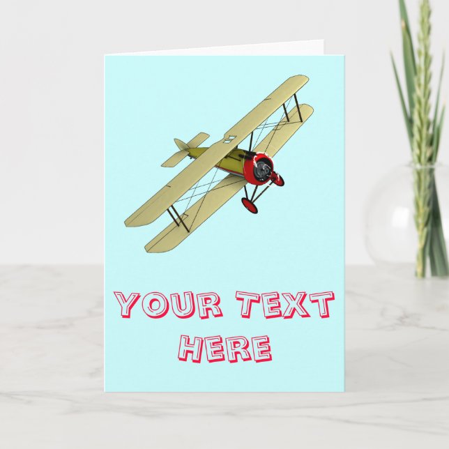 Sopwith Camel Biplane Card (Front)