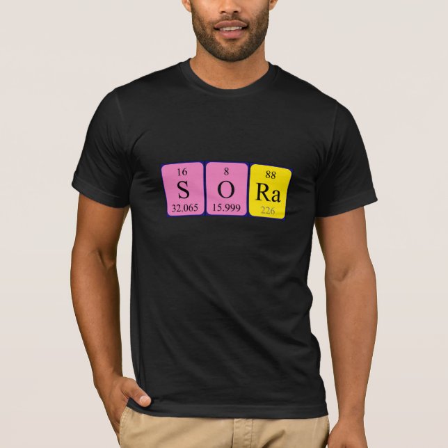 Sora periodic table name shirt (Front)