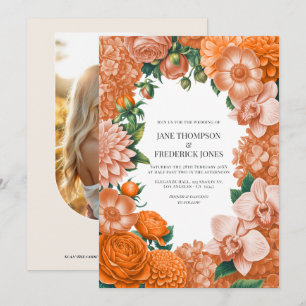 Sorbet Peach, Canteloupe Blush & Apricot Glow Invitation