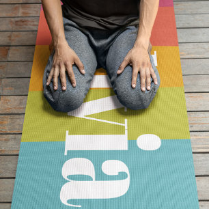 Sorbet Rainbow Colours Custom Name Summer Yoga Mat