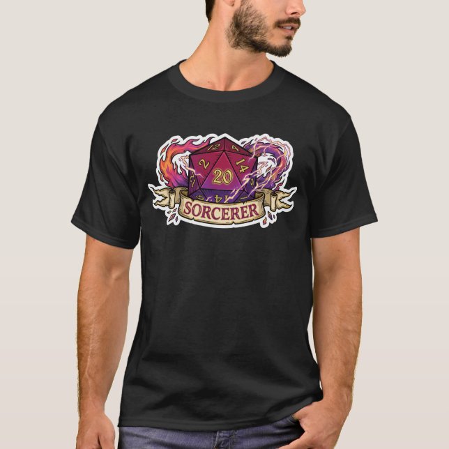 Sorcerer D20 Class Crest T-Shirt (Front)
