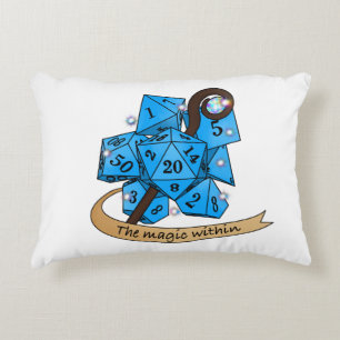 Sorcerer Dice Design Decorative Cushion