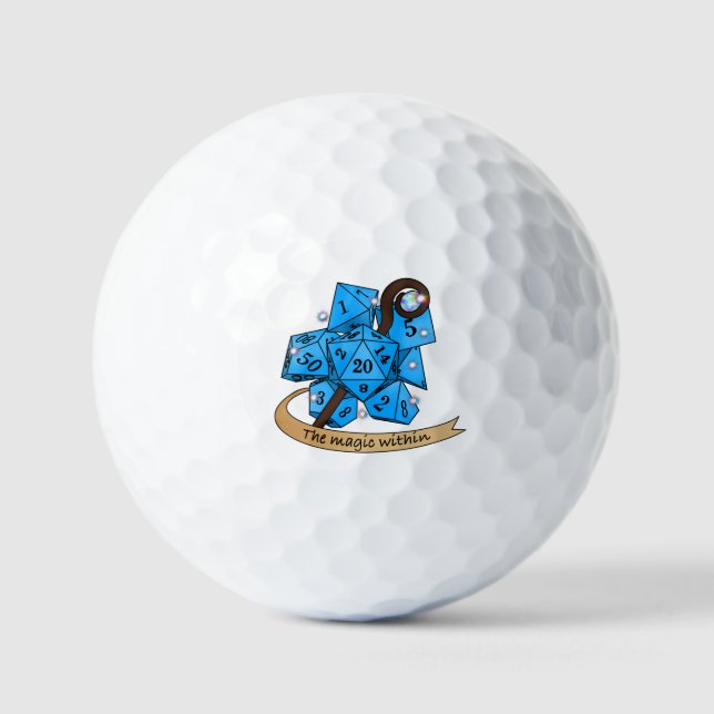 Sorcerer Dice Design Golf Balls (Front)