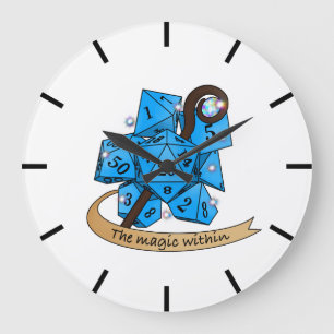 Sorcerer Dice Design Large Clock