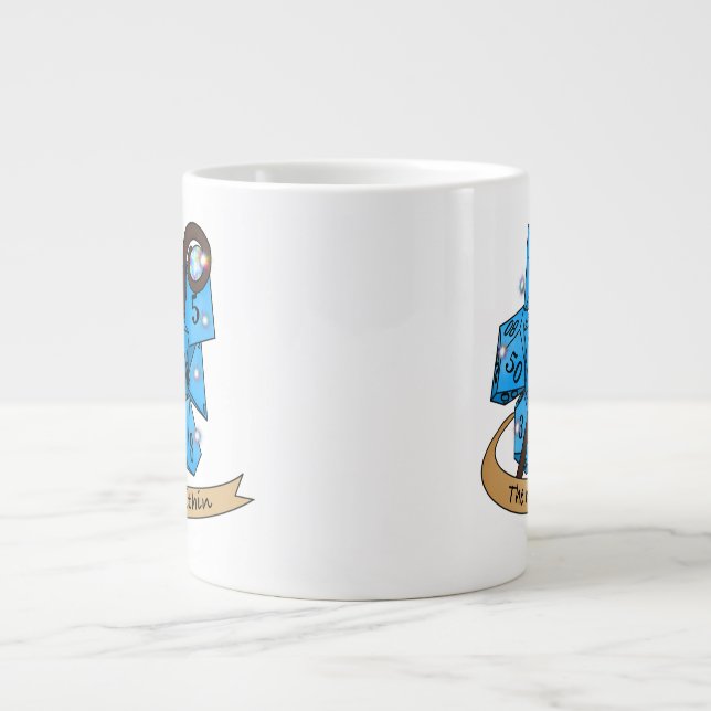 Sorcerer Dice Design Large Coffee Mug (Front)
