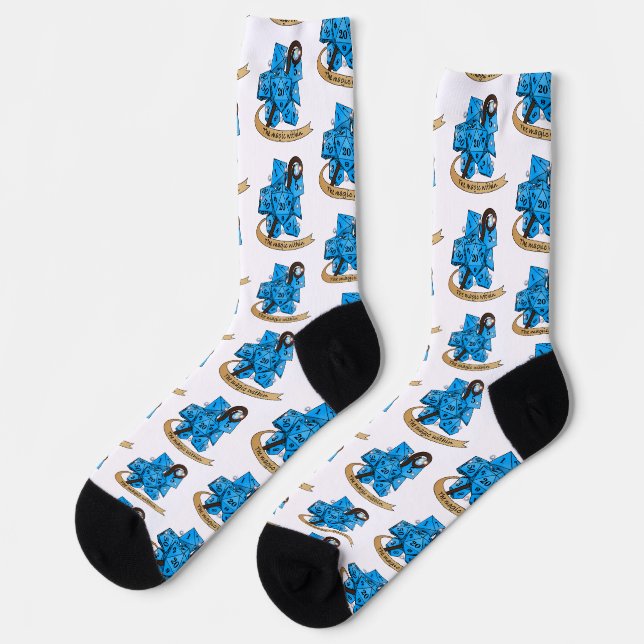 Sorcerer Dice Design Socks (Left)
