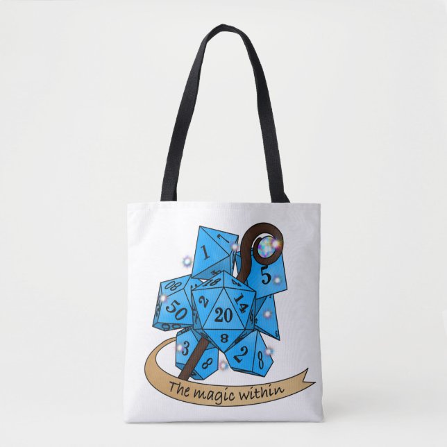 Sorcerer Dice Design Tote Bag (Front)