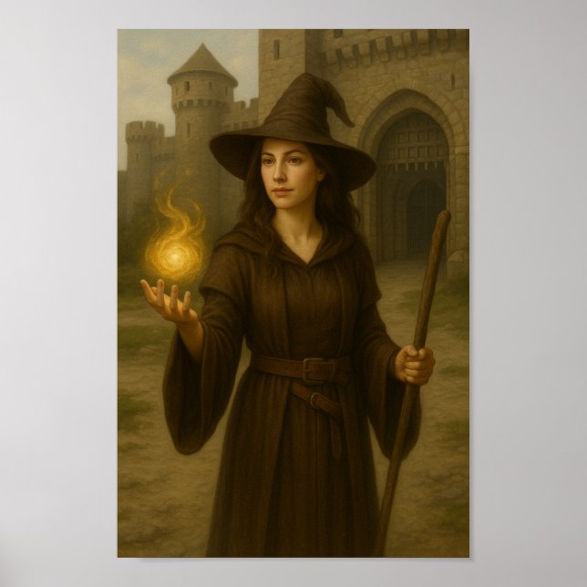 Sorceress at the Castle Gate – Power Stands Watch Poster (Front)