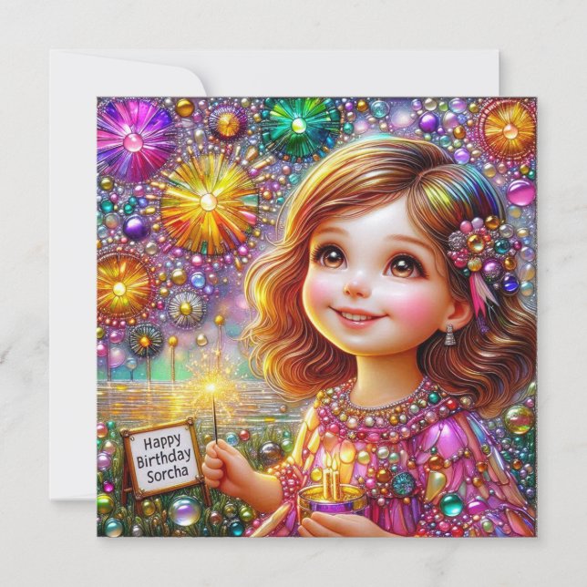 ~ SORCHA ~ Happy Birthday ~Fire Works' Display ~ (Front)