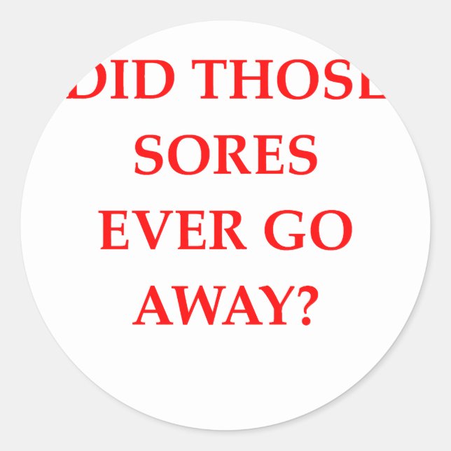 SORE CLASSIC ROUND STICKER (Front)