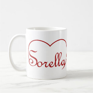 Sorella Italian Sister heart Red Coffee Mug