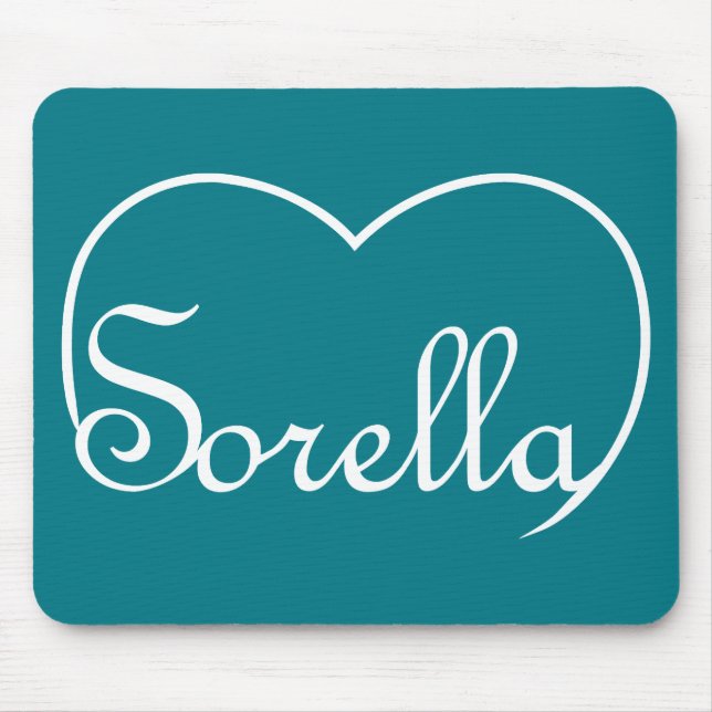 Sorella Italian Sister heart white Mouse Pad (Front)