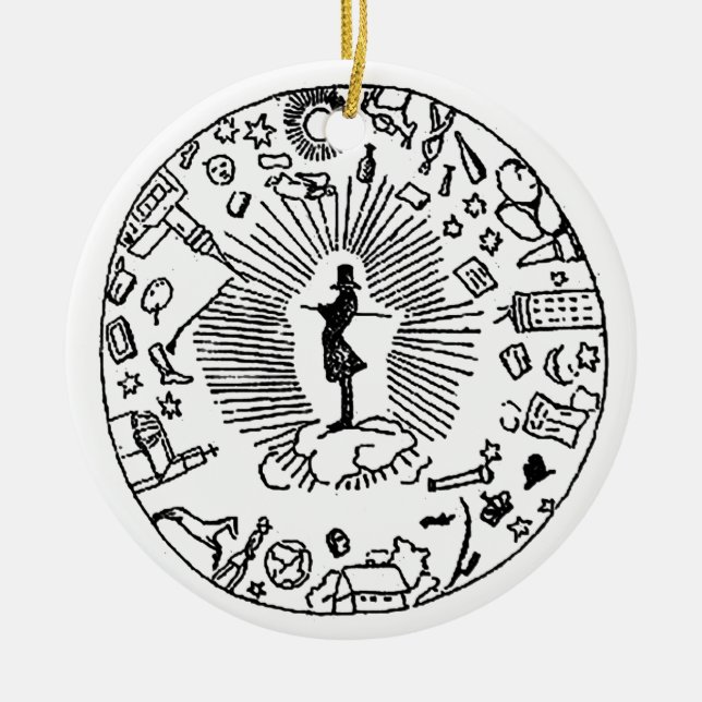 "SOREN KIEKEGAARD: THE COSAIR AFFAIR" CERAMIC TREE DECORATION (Front)