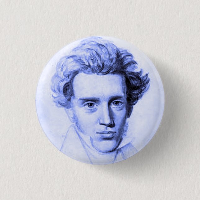 “SOREN KIERKEGAARD” 3 CM ROUND BADGE (Front)