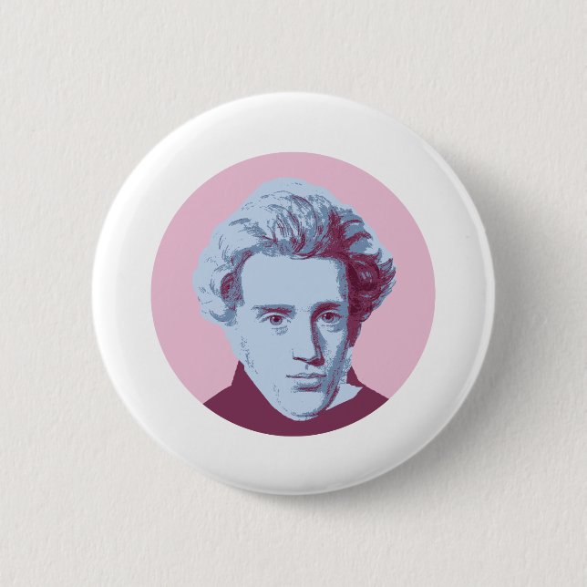 Soren Kierkegaard 6 Cm Round Badge (Front)