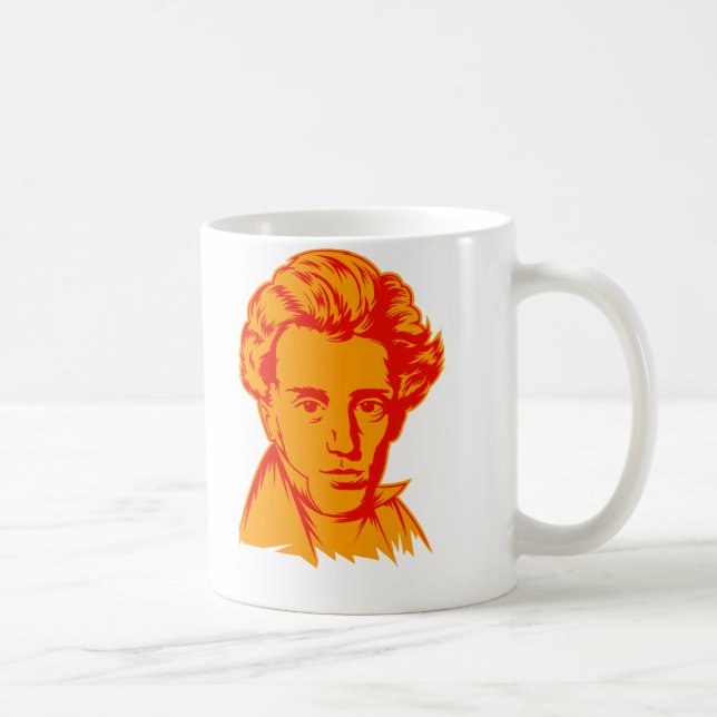 Soren Kierkegaard philosophy existentialist portra Coffee Mug (Right)