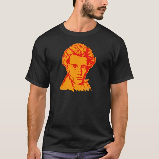 Soren Kierkegaard philosophy existentialist portra T-Shirt (Front)