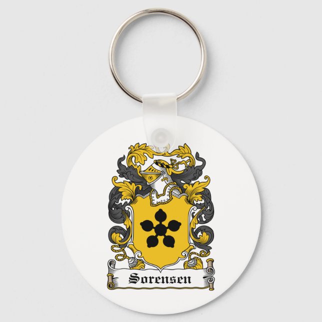 Sorensen Family Crest Key Ring (Front)