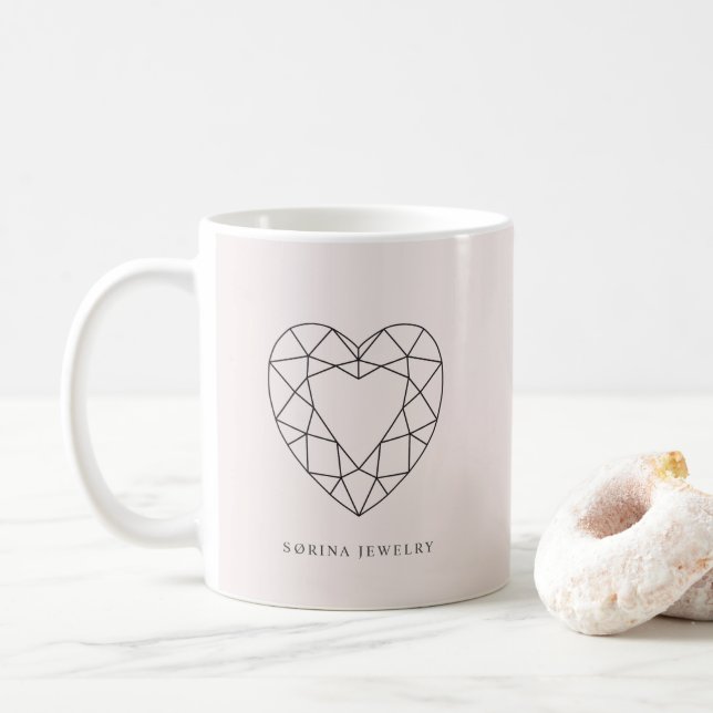 Sørina Jewellery Logo Rose Quartz Coffee Mug (With Donut)
