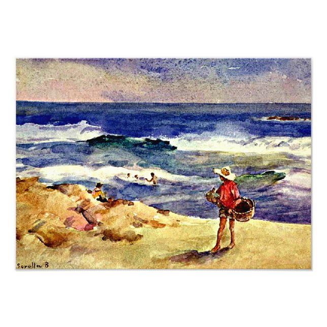 Sorolla - Boy on the Sand, fine art Photo Print (Front)