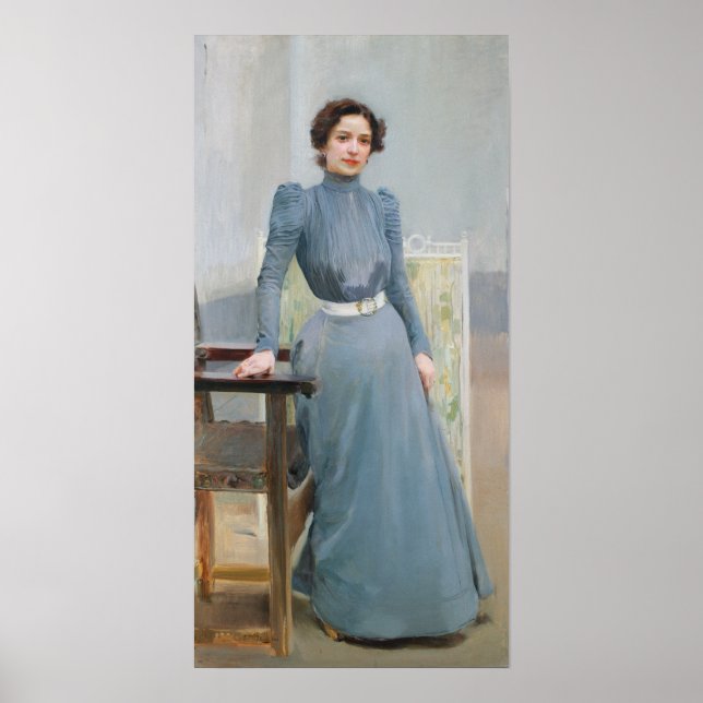 Sorolla - Clotilde In A Grey Dress Poster (Front)