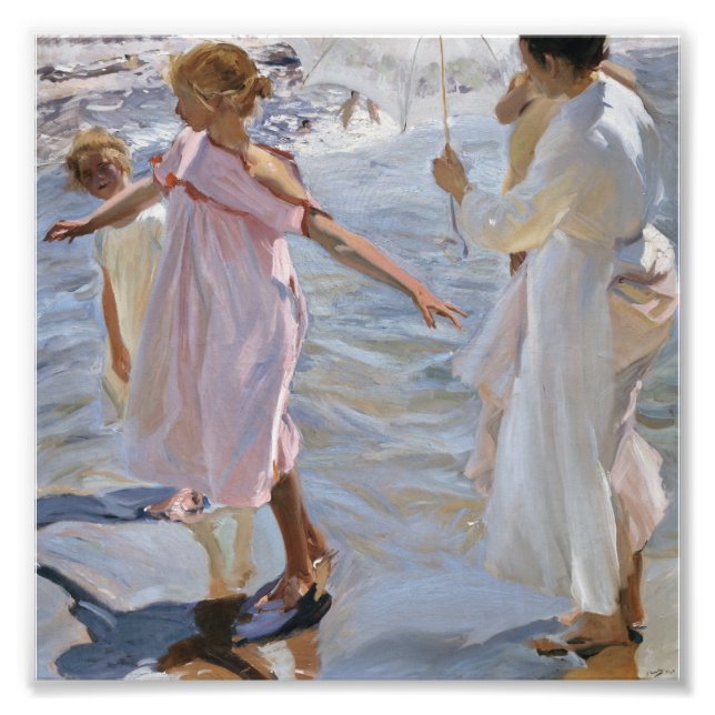 Sorolla Y Bastida - Time For A Bathe, Valencia Photo Print (Front)