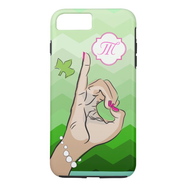 Sorority Life pink and green Case-Mate iPhone Case (Back)