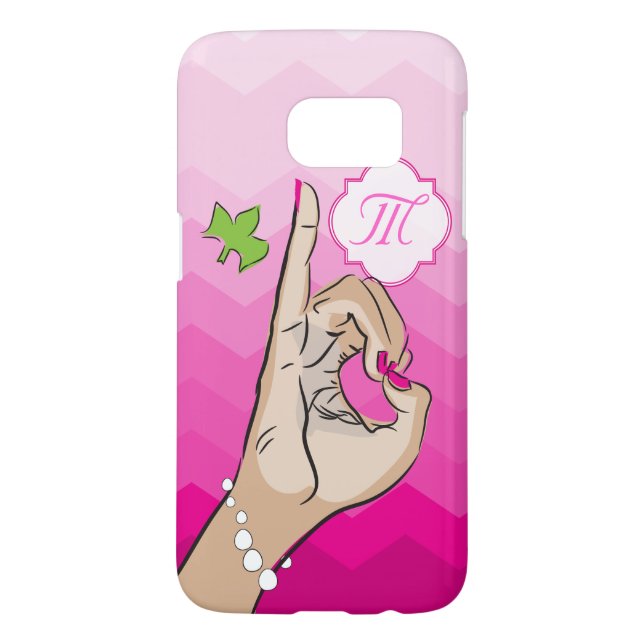 Sorority Life pink and green Case-Mate Samsung Galaxy Case (Back)