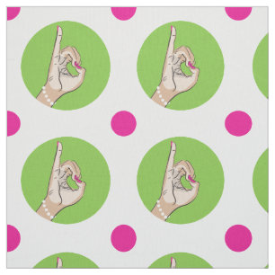 Sorority Life pink and green fabric