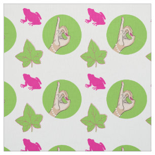Sorority Life pink and green fabric