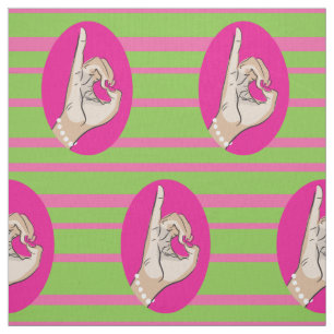 Sorority Life pink and green fabric