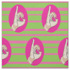 Sorority Life pink and green fabric