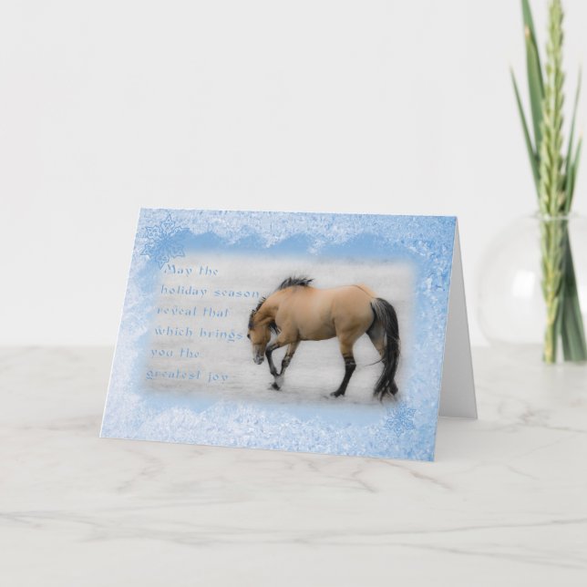 Sorraia Mustang Don Juan - 5x7 Holiday Card (Front)