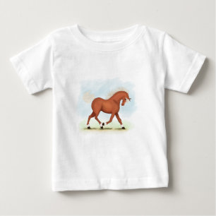 Sorrel Horse With Blaze & Socks Equestrian Baby T-Shirt